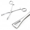 Forceps pince en inox acier chirurgical pour Piercing en forme de triangle