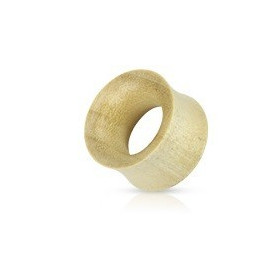 Pircing tunnel plug écrateur oreille en Bois crocodile beige