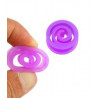 Plug spiral en silicone violet tunnel bioflex couleur violet