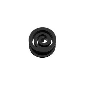 Plug spiral en silicone Noir écarteur tunnel en bioflex noir