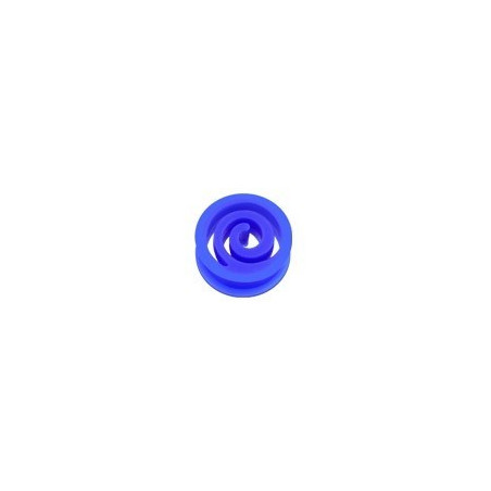 Plug spiral en silicone Bleu écarteur tunnel en bioflex Bleu foncé