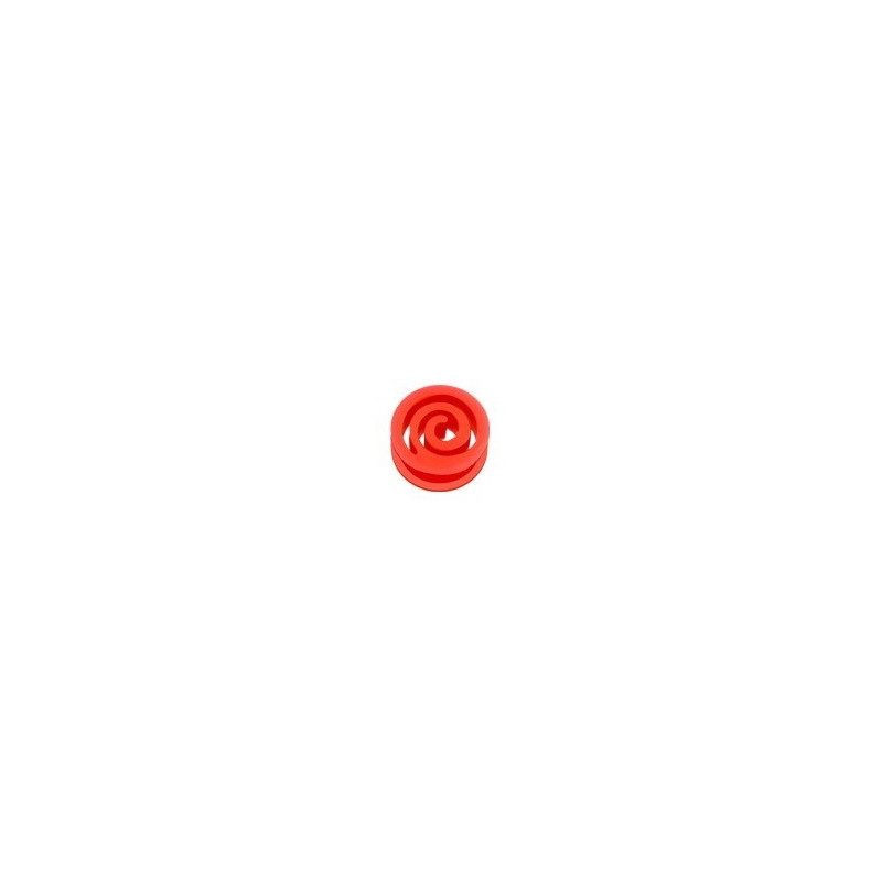 piercing Plug spiral en silicone Rouge écarteur tunnel en bioflex rouge