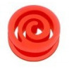 piercing Plug spiral en silicone Rouge écarteur tunnel en bioflex rouge