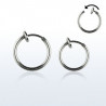 Faux piercing anneaux acier pour lever oreille nez