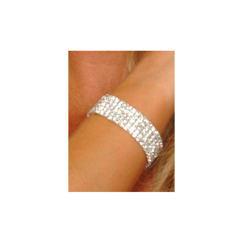 Bracelet femme 5 rangs cristal autrichien blanc