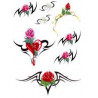 Tatouage Rose Tribal autocollant