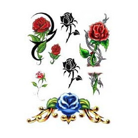 Tatouage autocollant Rose