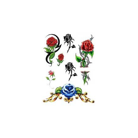 Tatouage autocollant Rose