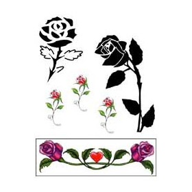 Tatouage autocollant Rose