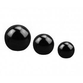 Bille de piercing en titane anodisé noir 1.2 mm adaptable arcade, labret, oreille, hélix, tragus