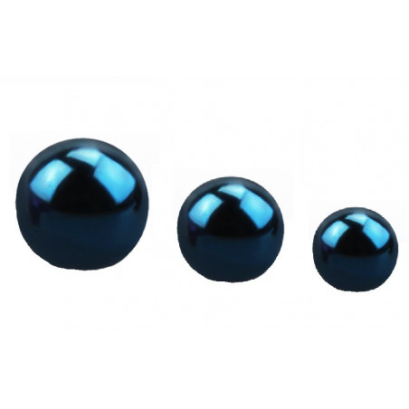 Bille de piercing en titane anodisé couleur bleu 1.2 mm adaptable arcade, labret, oreille, hélix, tragus