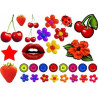 Tattoos temporaires Fruits rouges et accessoires