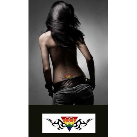Tatouage temporaire Gay pride femme