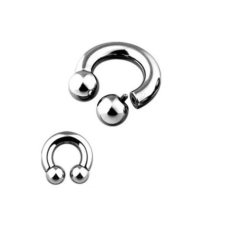 Piercing fer a cheval grande taille diamètre 8mm en acier chirurgical de qualité pour piercing intime masculin