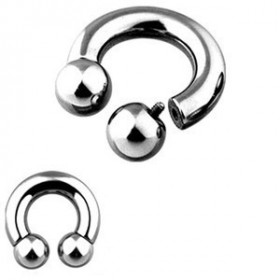 Piercing fer a cheval grande taille diamètre 10mm en acier chirurgical de qualité pour piercing intime masculin