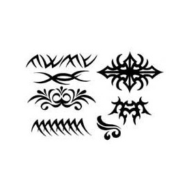 Tattoo Tribal autocollant noir petit modele