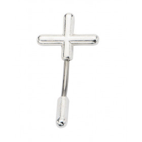 Piercing nombril acier chirurgical motif croix discret et original