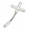 Piercing nombril acier chirurgical motif croix discret et original pas cher