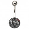 Piercing nombril acier chirurgical logo grim Reaper serie sons of anarchy