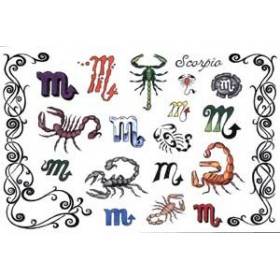 Tattoos Zodiaque autocollants Scorpion