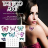 Tatouages temporaires Papillons couleurs cristal