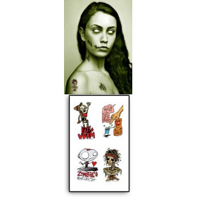 Tattoos temporaires autocollants Zombies