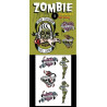 Tattoos temporaires autocollants Zombies Coeurs