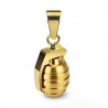 Pendentif grenade Or en acier inoxydable