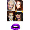 Lips Tattoo Leopard Violet