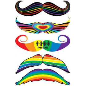 Tatouages temporaires Moustaches Gay Pride