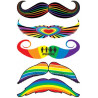 Tatouages temporaires Moustaches Gay Pride