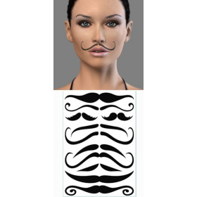 Tatouages temporaires Moustaches Fines