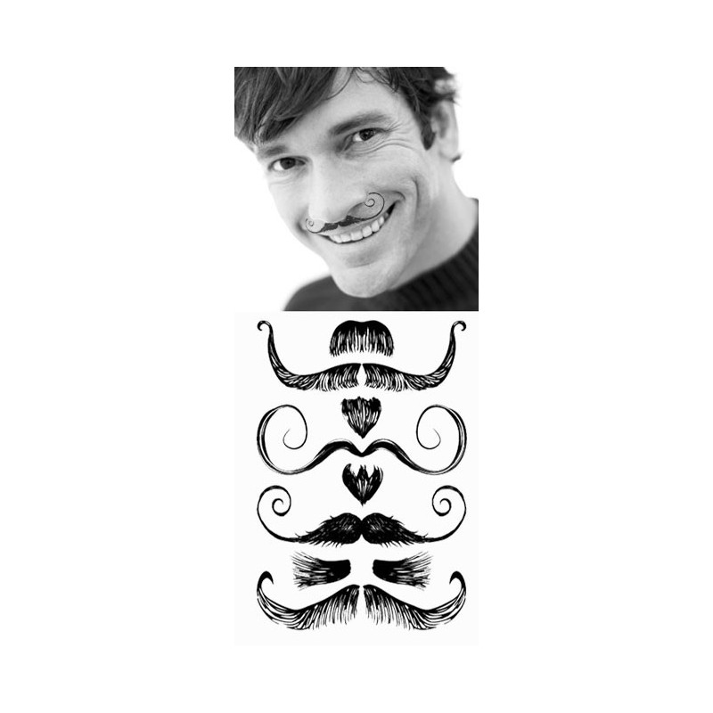 Tatouages temporaires Moustaches Salvador