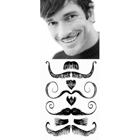 Tatouages temporaires Moustaches Salvador