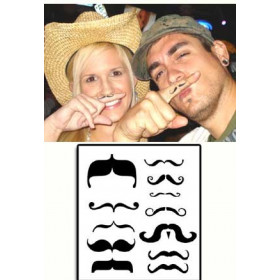 Tatouages temporaires Fingerstach Moustaches