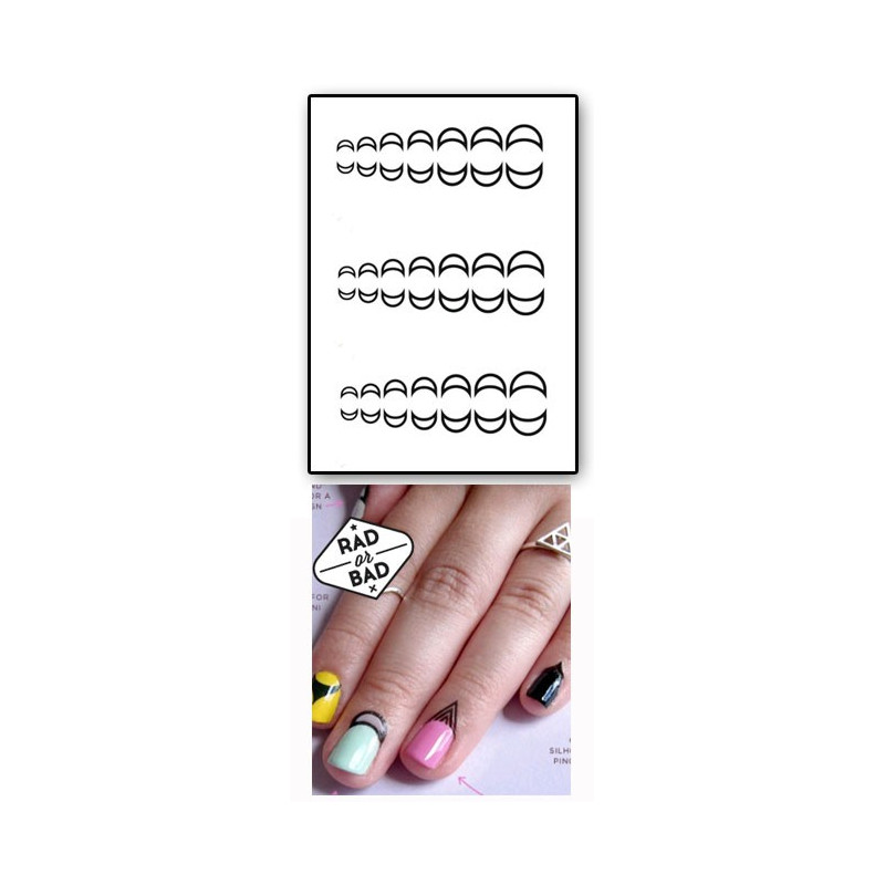 Tatouages Temporaires Ongles et Cuticules Cercles. Tatouages Temporaires Ongles et Cuticules Cercles.