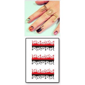 Tatouages Temporaires Ongles et Cuticules Gouttes