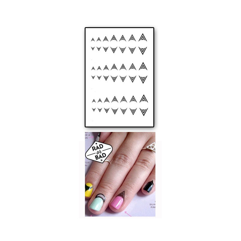 Tatouages Temporaires Ongles et Cuticules lignes