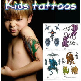 Tatouages temporaires enfants Animaux Pack 1
