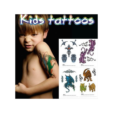 Tatouages temporaires enfants Animaux Pack 1