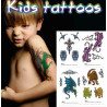 Tatouages temporaires enfants Animaux Pack 1