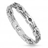 Bracelet homme acier chirurgical inoxydable haute qualité bille noir