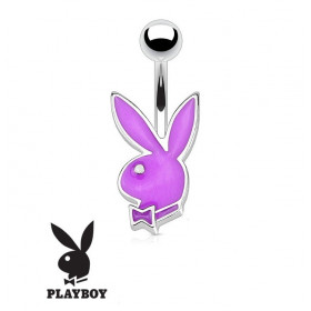 Piercing nombril de la marque Playboy couleur Violet tige finne de 1.2 mm de diamètre