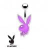 Piercing nombril de la marque Playboy couleur Violet tige fine de 1.2 mm de diamètre