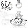 Motif interchangeable pour piercing nombril motif Claddagh