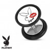 Faux piercing plug acier chirurgical marque playboy kiss