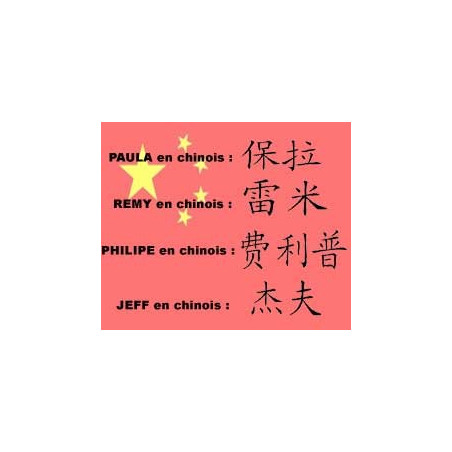 Tatouage prénom Chinois