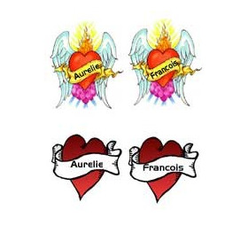 Tattoo Heart autocollant personalisé