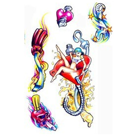 Tattoo Pin up autocollant