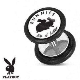 Faux piercing plug acier chirurgical playboy logo lapin Do it better